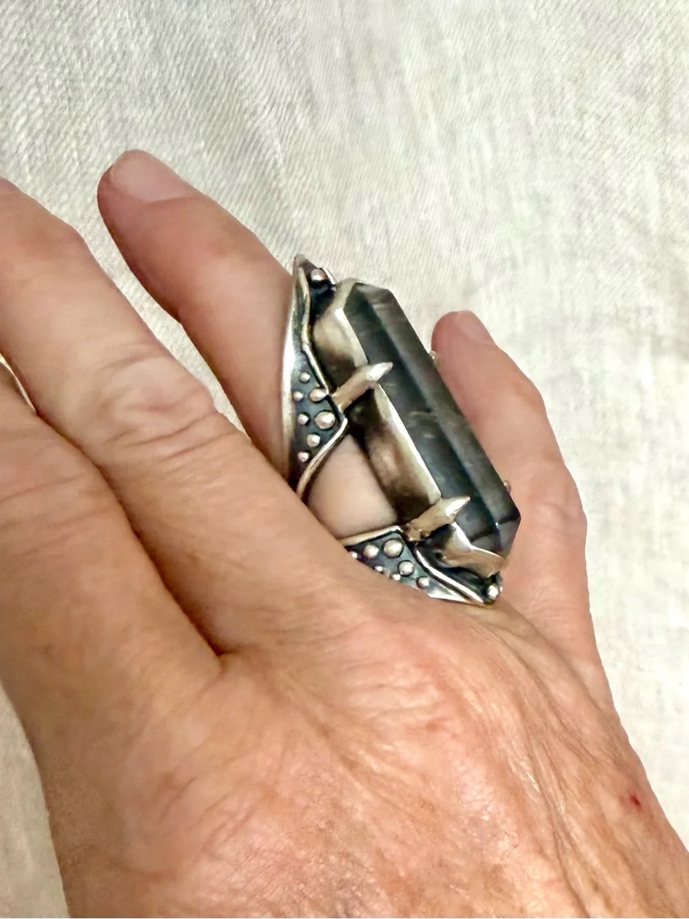Acid Queen Jewelry Open Amplifier Ring, US 6.5 - Picture 6 of 16
